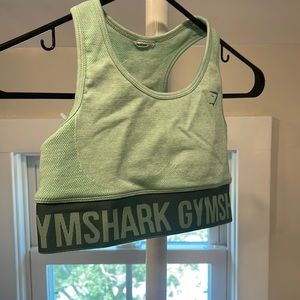 gymshark green sports bra, size XS